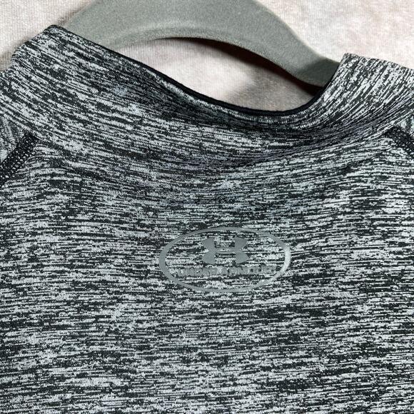 Under Armour Shirt Mens Size 2XL Gray Quarter Zip Pullover HeatGear Loose Fit - Picture 7 of 11